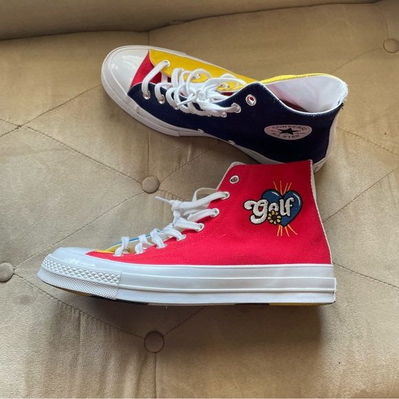 Converse X Golf Wang Chuck 70 Hi Men's 9 Taylor High Top Tri Panel - Picture 2 of 6